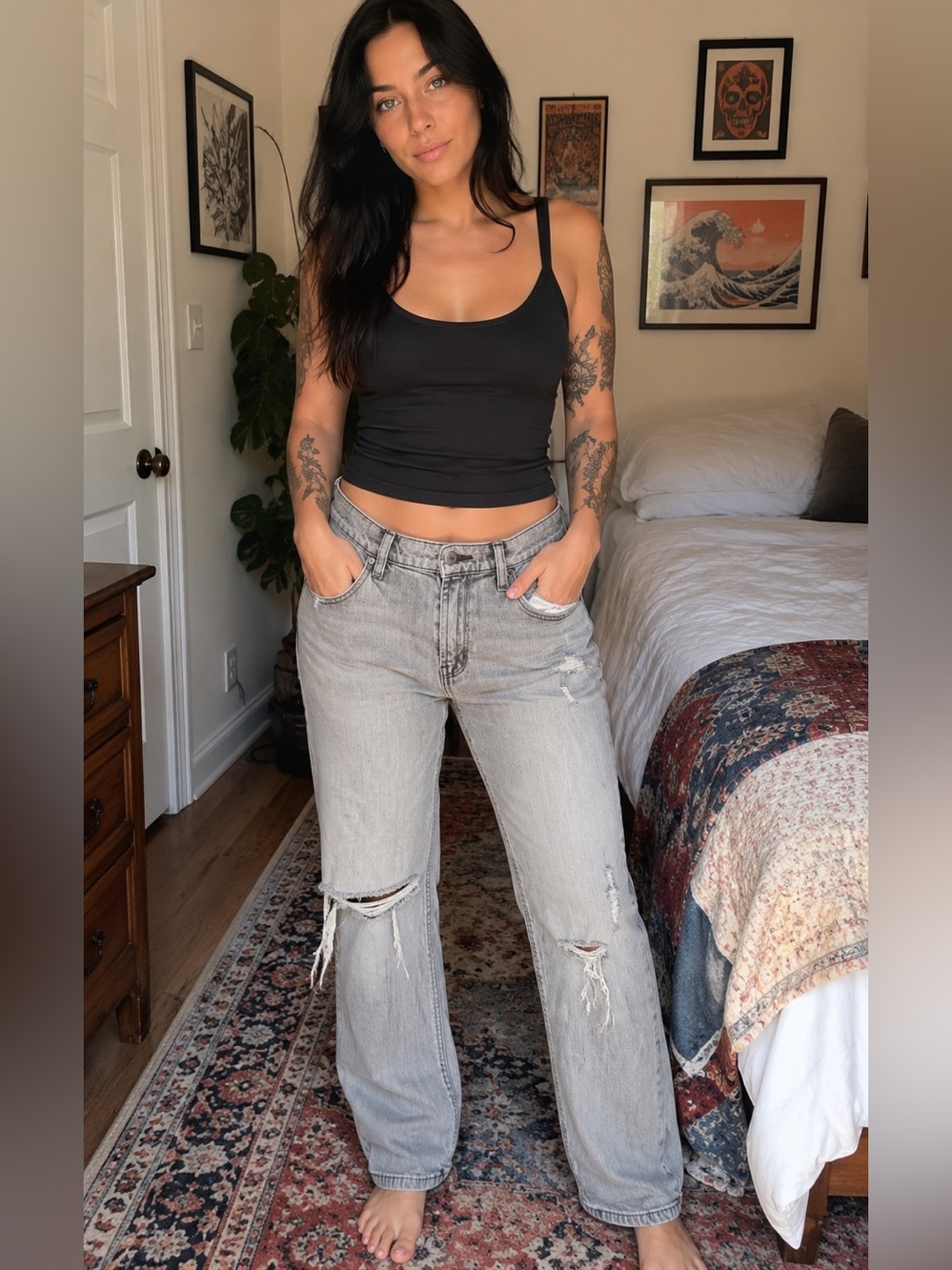 Boyfriend mid rise jeans